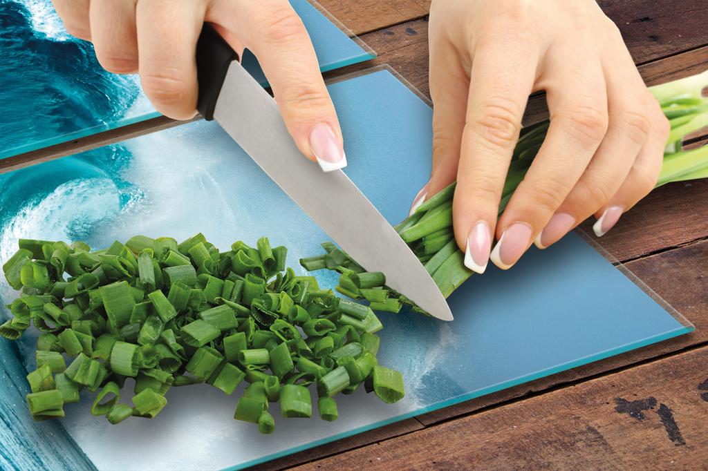 СТЕКЛЯННАЯ ЗАЩИТНАЯ ПАНЕЛЬ ДЛЯ КУХНИ 2x35x52 ВОЛНА
