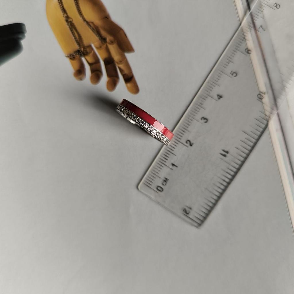 Silver Ring with Cubic Zirconia, Enamel, Product Weight 2.46 G (60002233)