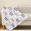 Postpartum Flannel Blanket: Non-Pilling, Minimalist Geometric, Soft Cozy All-Season Warm Throw for Home, Christmas & Halloween