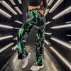 Летние модные свободные спортивные брюки с высокой талией, женские уличные стильные прямые брюки, повседневные мешковатые брюки Pantalon 25443