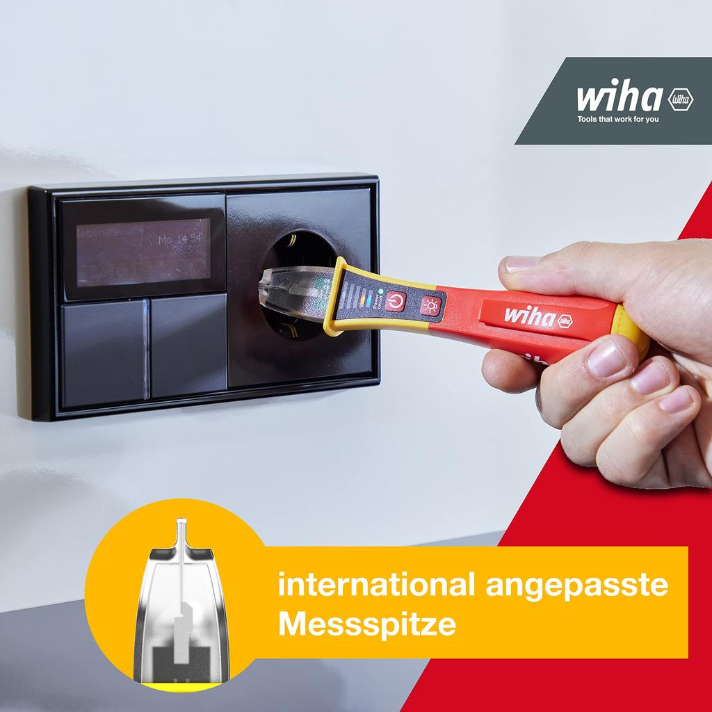 Детектор напряжения Wiha SB Красный Желтый 255-13 12-1.000В (43797)