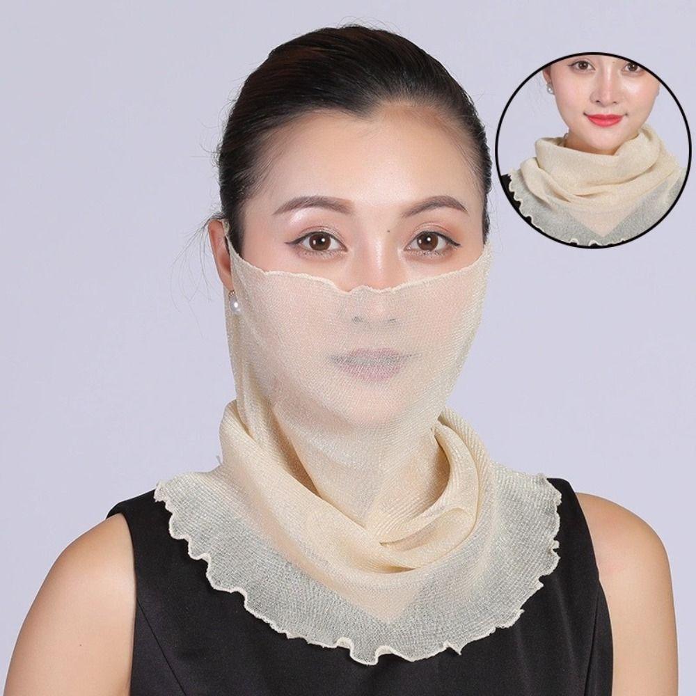 Breathable Fabric Sun Protection Face Mask Thin Texture Breathable Face Scarf Summer Season