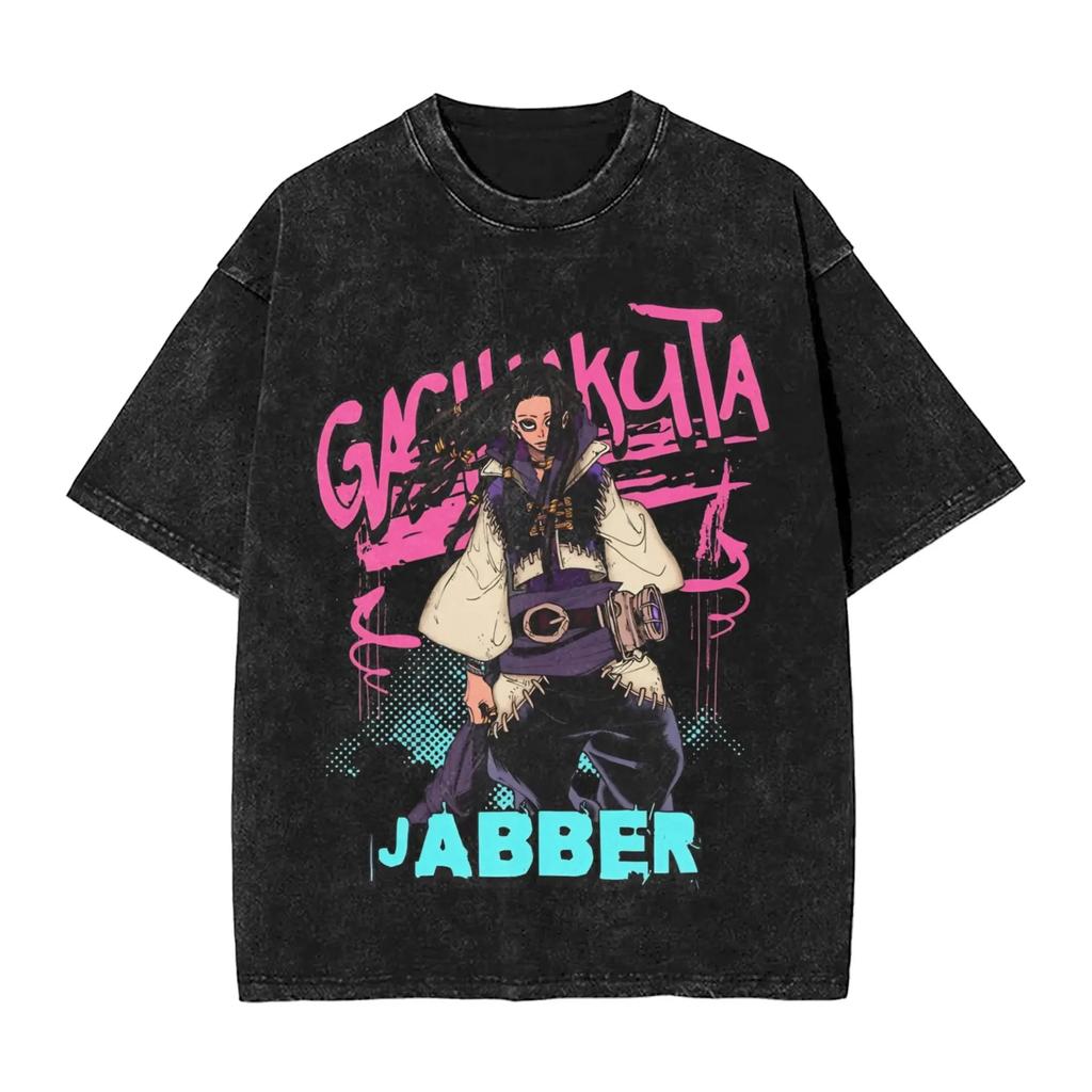 Gachiakuta Washed Tshirt Anime Lover Women Unisex Plus Size Unisex Personality Clothes Year Round Clothing High Quality Hot Product