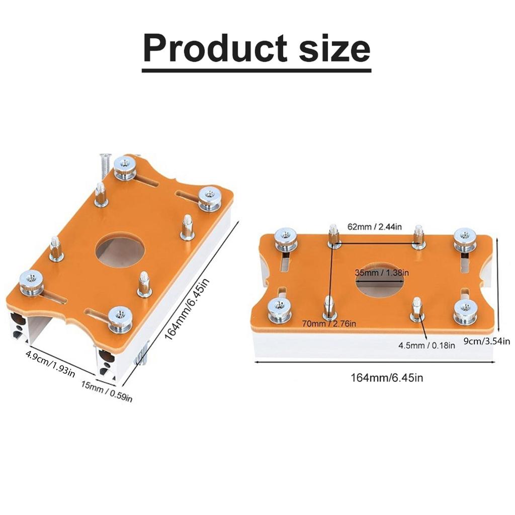 65мм Кромочный фрезер 2 в 1 Пазовый кронштейн Невидимые крепежи Панель шкафа-купе Пуансон-локатор Алюминий