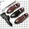 Mens Formal Shoes Genuine Leather Oxford Shoes For Men Italian 2024 Dress Shoes Wedding Shoes Laces Leather Broguehjk8