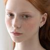 (Серебро 925 пробы) Серьги-пусеты Petit Fleur EC3220