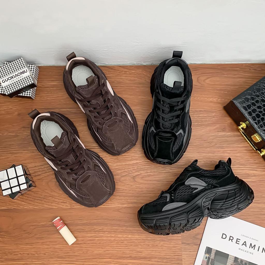 Новые ретро кроссовки Grape Mom для женщин, маленькие женские туфли на толстой подошве, увеличивающие рост, нишевая спортивная обувь для женщин