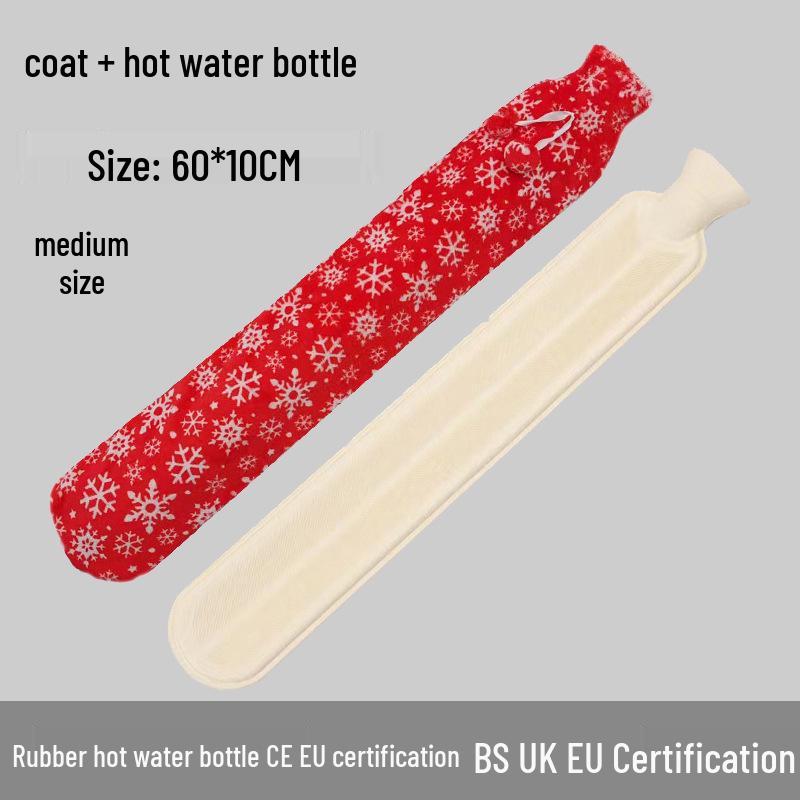 Explosion-Proof Hot Water Bottle: Rubber Design for Stomach and Feet, Long-Lasting Warmth