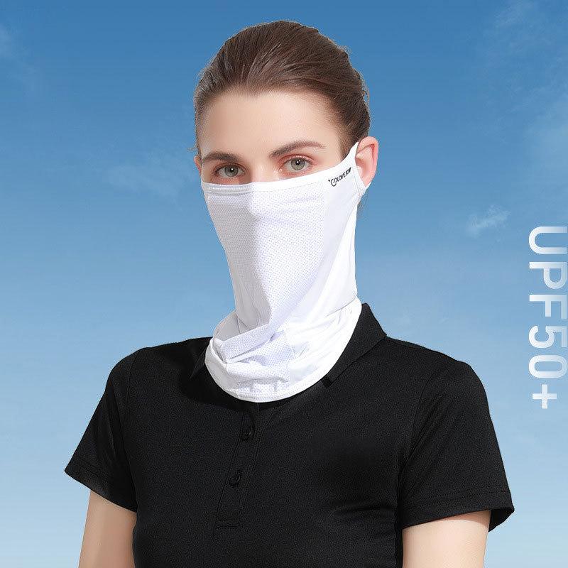 Ice Silk Sunscreen Mask Women Summer Anti-Uv Quick-Drying Face Cover Scarf Breathable Lady Neck Protection Hanging Ear Headband