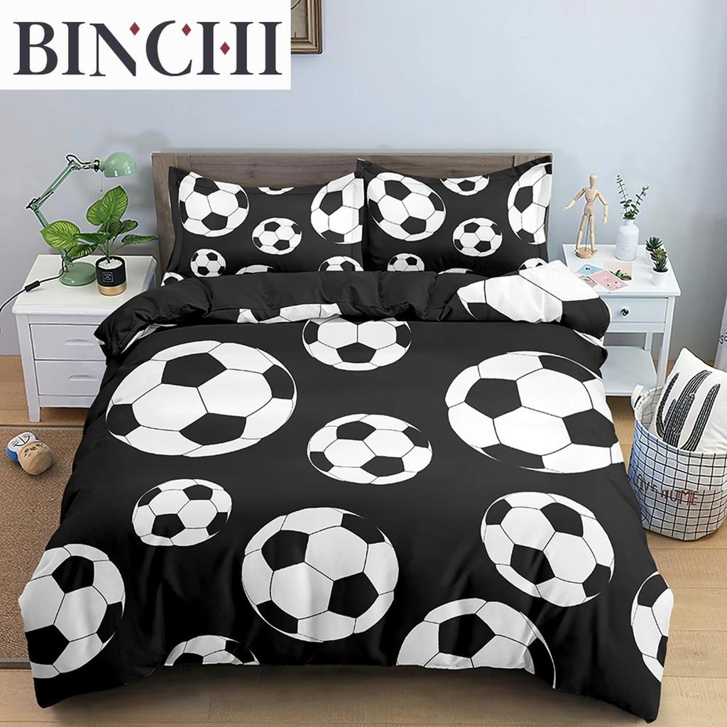3D Football Duvet Cover Double Queen Full Bedding Set 23pcs Quilt Cover With Zipper Closure King Size Polyester Comforter Cover