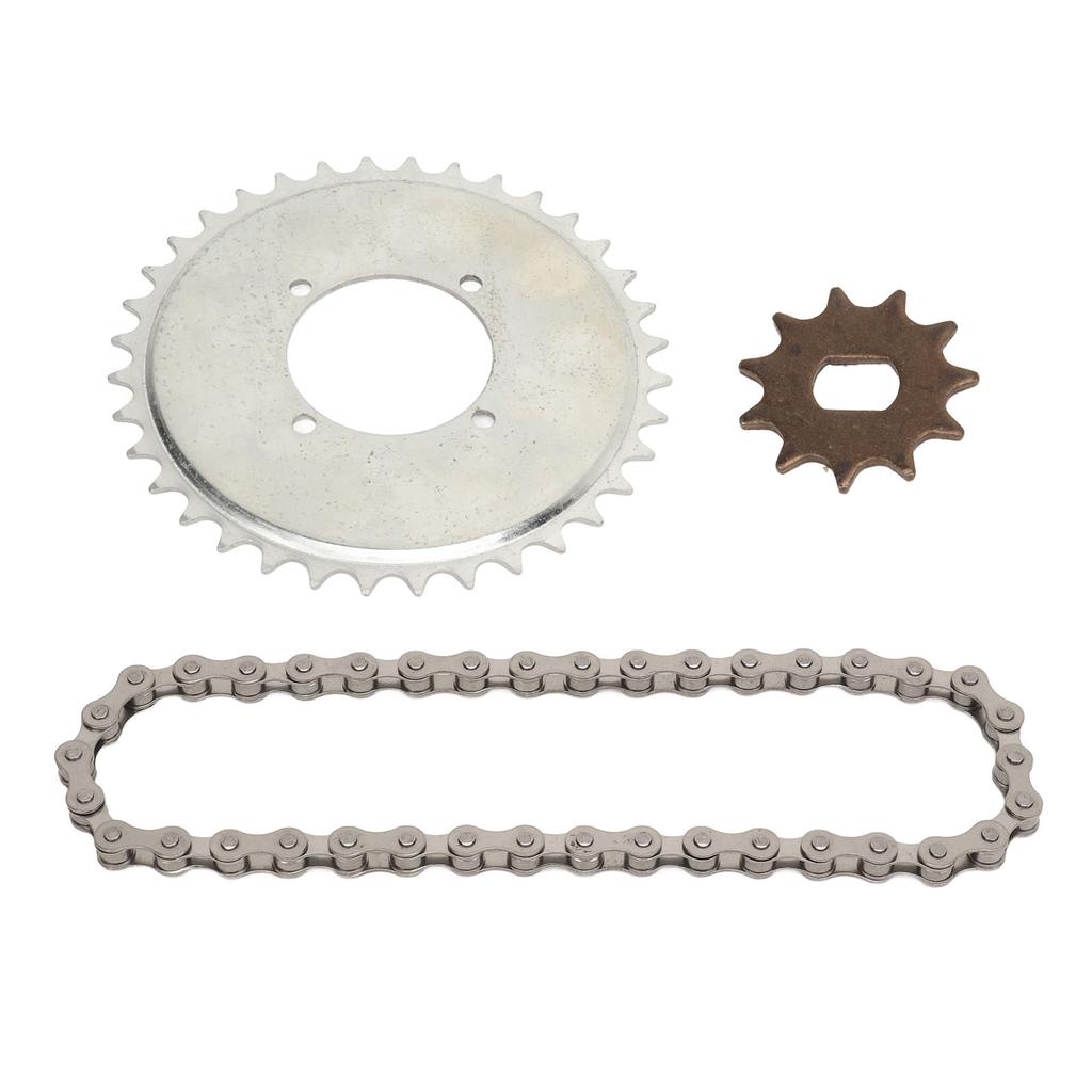 410 Drive Sprocket Chain Combo 38 Links Chain Golden 11T Type H Gear Steel Sprocket Chain Kit for Electric Bikes