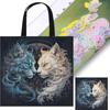 Набор для вышивания Рукоделие Набор для вышивания Инь-Ян Кот Канва для вышивания крестом Холщовая сумка-тоут Холщовая сумка Набор для вышивания крестом для начинающих
