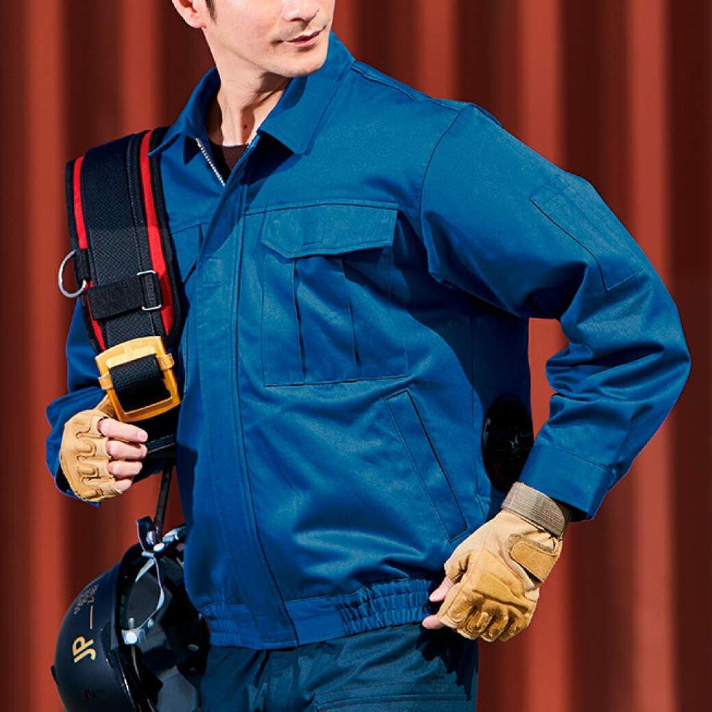 Кондиционер Fuujin Clothing Длинный рукав Рабочий блузон Одежда Только KU90600 Хлопок Плотная ткань Рабочая одежда Сварка Пожаротушение Плотная ткань