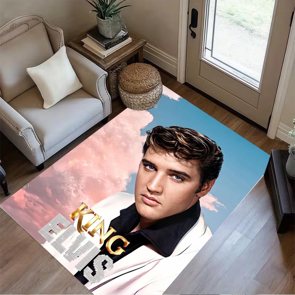 Elvis: Rock Legend Floor Mat Design for Bedrooms Balcony Entryway Decorate room Anti-slip Rug Anime Office Decor Best for Christmas