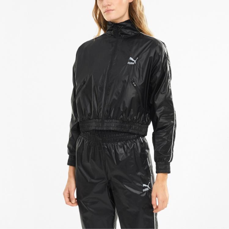 PUMA Cropped Coats Women's Black Stand Collar Moderate 531420-01