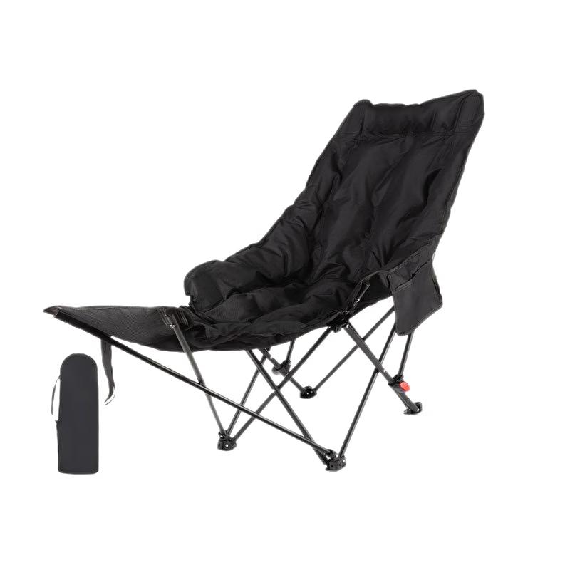 Adjustable Padded Outdoor Folding Recliner with Footrest