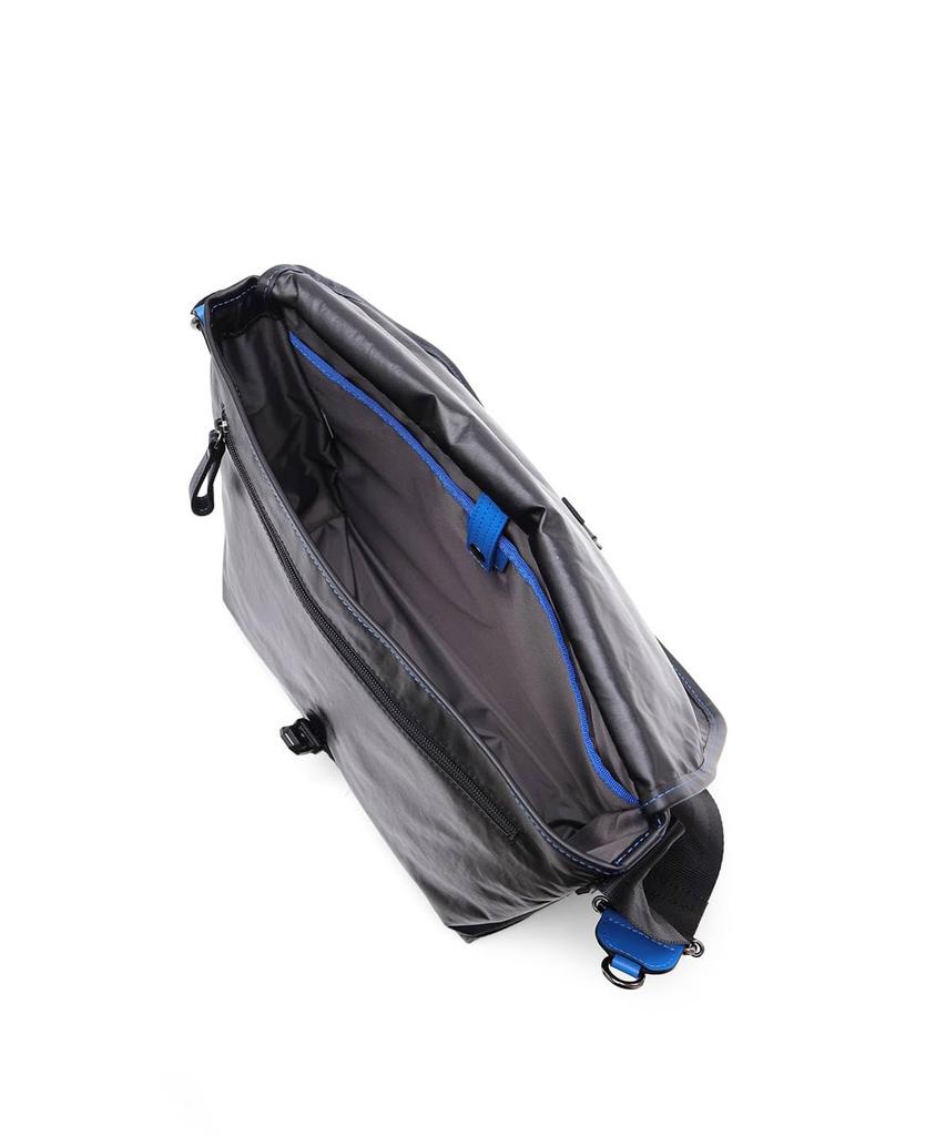 LANVIN en Bleu Heather Shoulder Black Men's Bag,