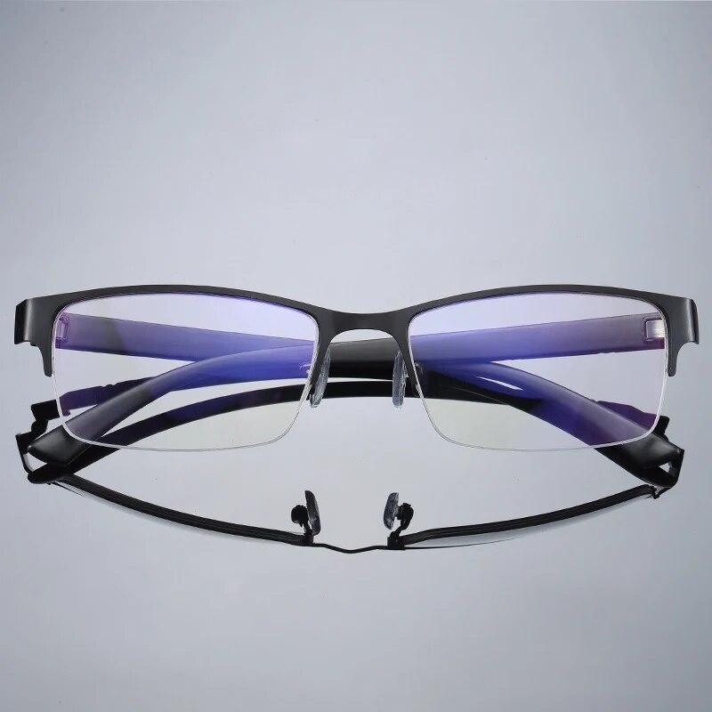 Классические мужские деловые очки для близорукости в полуоправе, очки унисекс по рецепту, очки в стиле ретро с минусом диоптрий, близорукие очки от 0 до -4,0