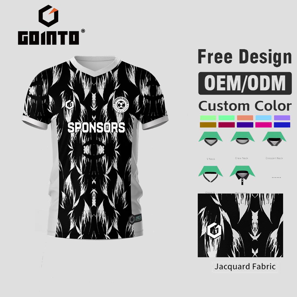 GOINTO Custom Sublimation Professional Piping Soccer Shirt Team Uniform High-End Top Quality Breathable Football Jersey