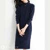 Knit Long Knee Childbirth Spring Party School for Easy To Care College Mature Pajama Top and Bottom Long with Sleeves Navy [J Scott] Dress,