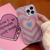 Laser Heart Ins Love Bracelet Protector Silicone Soft Shockproof Phone Case For Iphone 14 11 12 Promax 13 Pro Max Back Cover