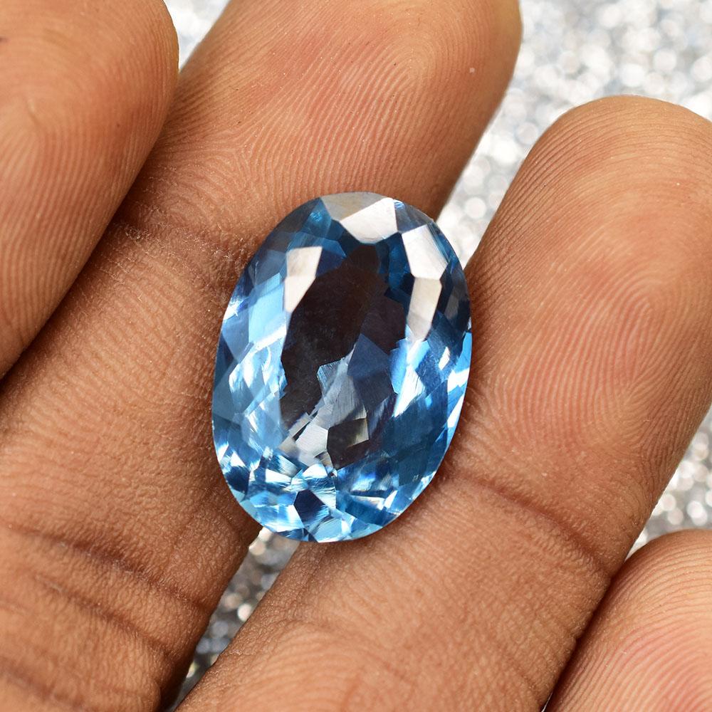 NATURAL Blue Aquamarine 14.50 Ct PERFCET Oval Shape Loose Gemstone