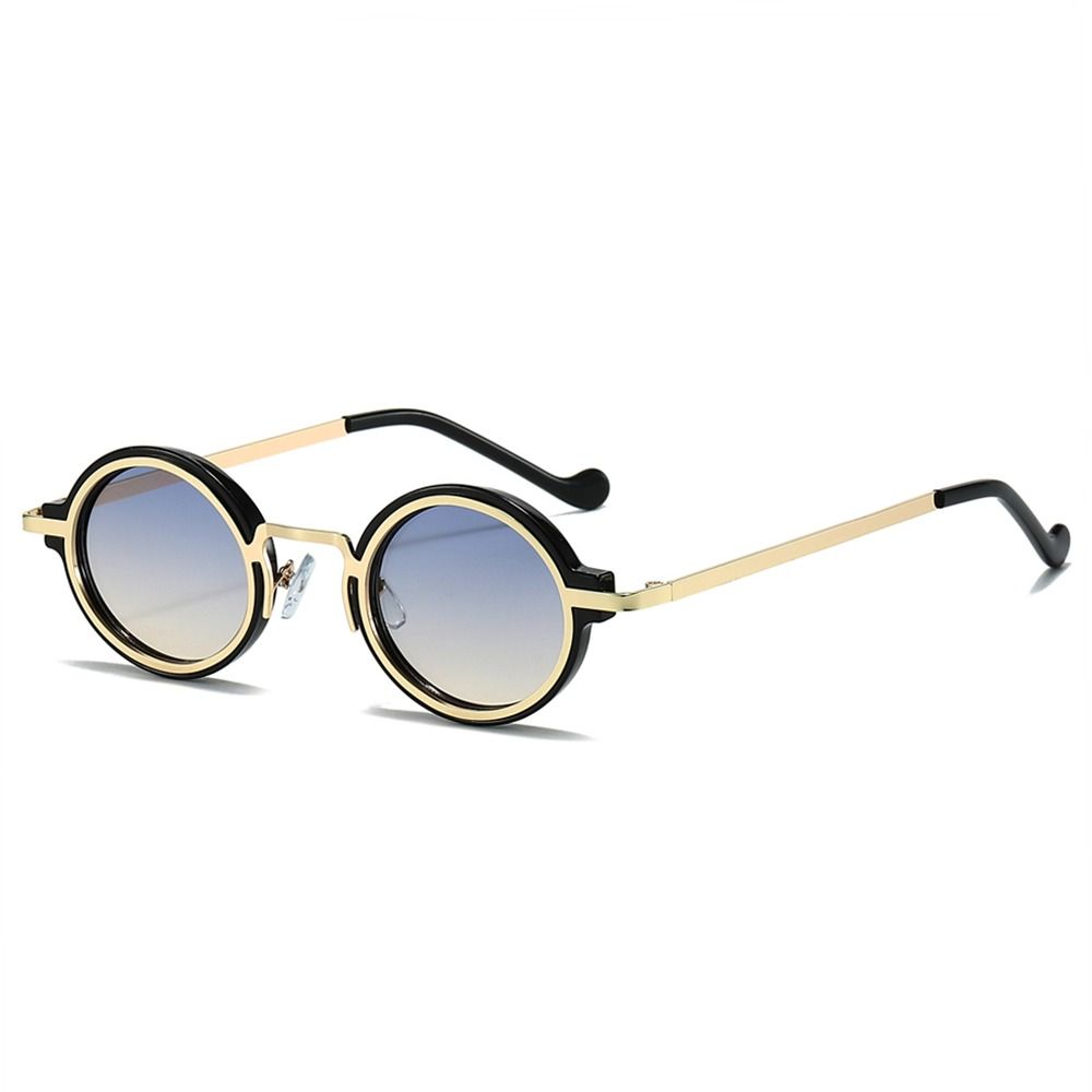 Солнцезащитные очки Y2K с защитой UV400 в панк-оттенках, модные маленькие круглые солнцезащитные очки для женщин и мужчин