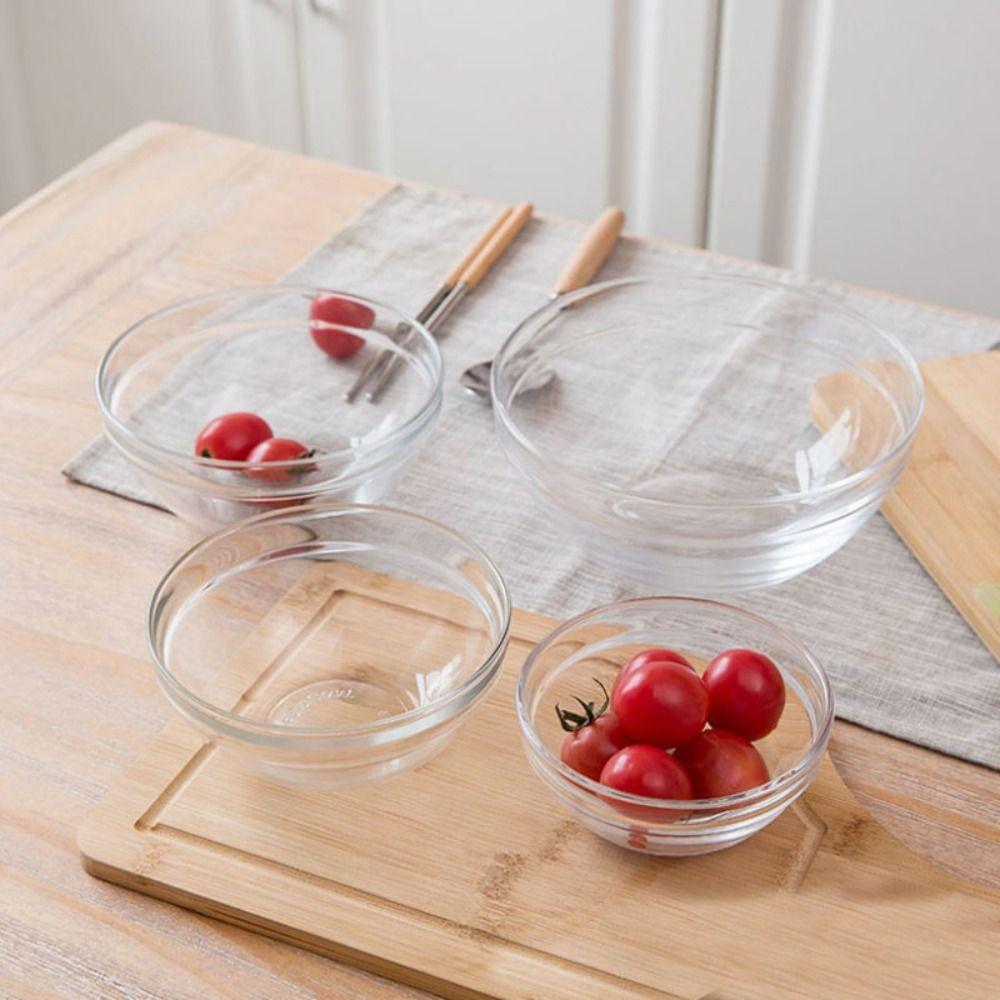 Большая емкость для десерта, толстая фруктовая чаша, многоцелевая акриловая салатница, кухонная