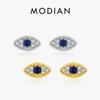 925 Sterling Silver Small Tiny Cute Eye's Stud Earrings Trendy Gold Color Fine Earrings For Women Girls Fine Jewelry