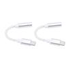 2 шт. USB C на 3,5 мм адаптер для наушников 384 кГц 32 бит USB Type C на 3,5 мм AUX звуковой разъем кабель шнур