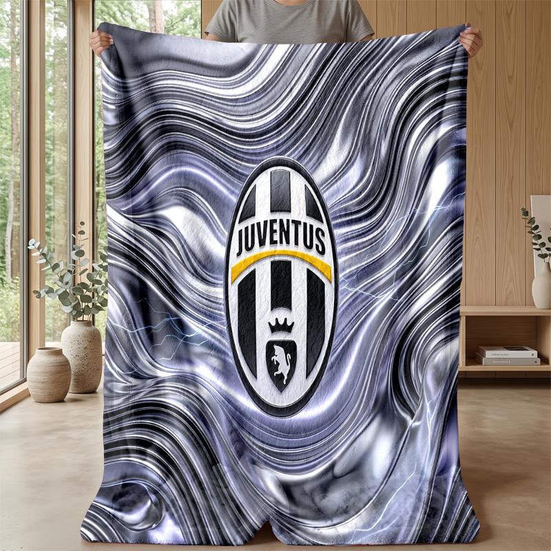 Juventus FC Theme blanket Soft Flannel Blanket Plush Throw Blanket Cozy Sofa Bed Blanket for Home Decor