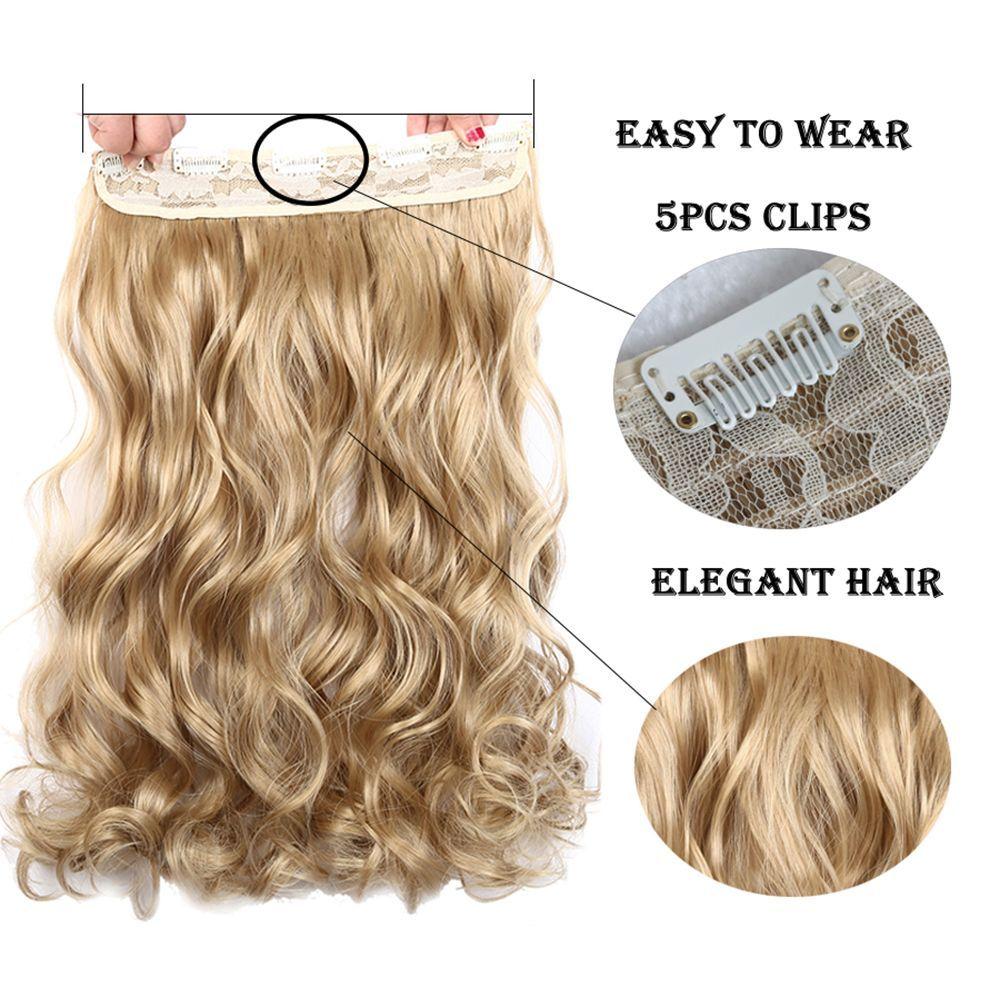 Синтетические волосы на всю голову, одна часть, клипса, вьющиеся волосы, накладные волосы для женщин, леди