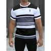 Men's Striped Design Pattern Short Sleeved T-shirt Short Sleeved T-shirt Quick Drying Breathable Comfortable Casual Street