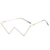 Eyewear Decoration Glasses Frame Rhinestones Glasses Frame Fake Glasses Triangle Glasses Frame
