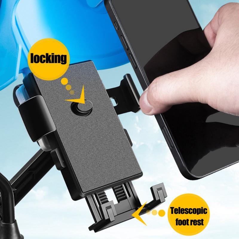 Подставка для телефона на мотоцикл с защитой от дождя и солнца, крепление на руль, GPS-навигация, держатель для мобильного телефона и зеркала заднего вида