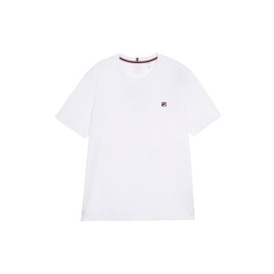 Fila Однотонная футболка с круглым вырезом и короткими рукавами с логотипом Мужские топы Белый F11M321109AWT