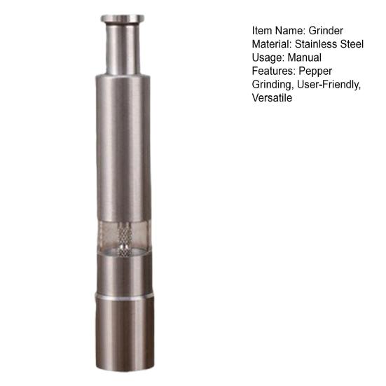 Мельница для соли и перца из нержавеющей стали, многоразовая мельница для перца с кнопкой насоса для черного перца, морской соли, специй