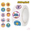 500Pcs/Roll Well Done Teacher Encouragement Kids Rewards Stickers - DIY Scrapbooks Album Decor Sealing Label Decals