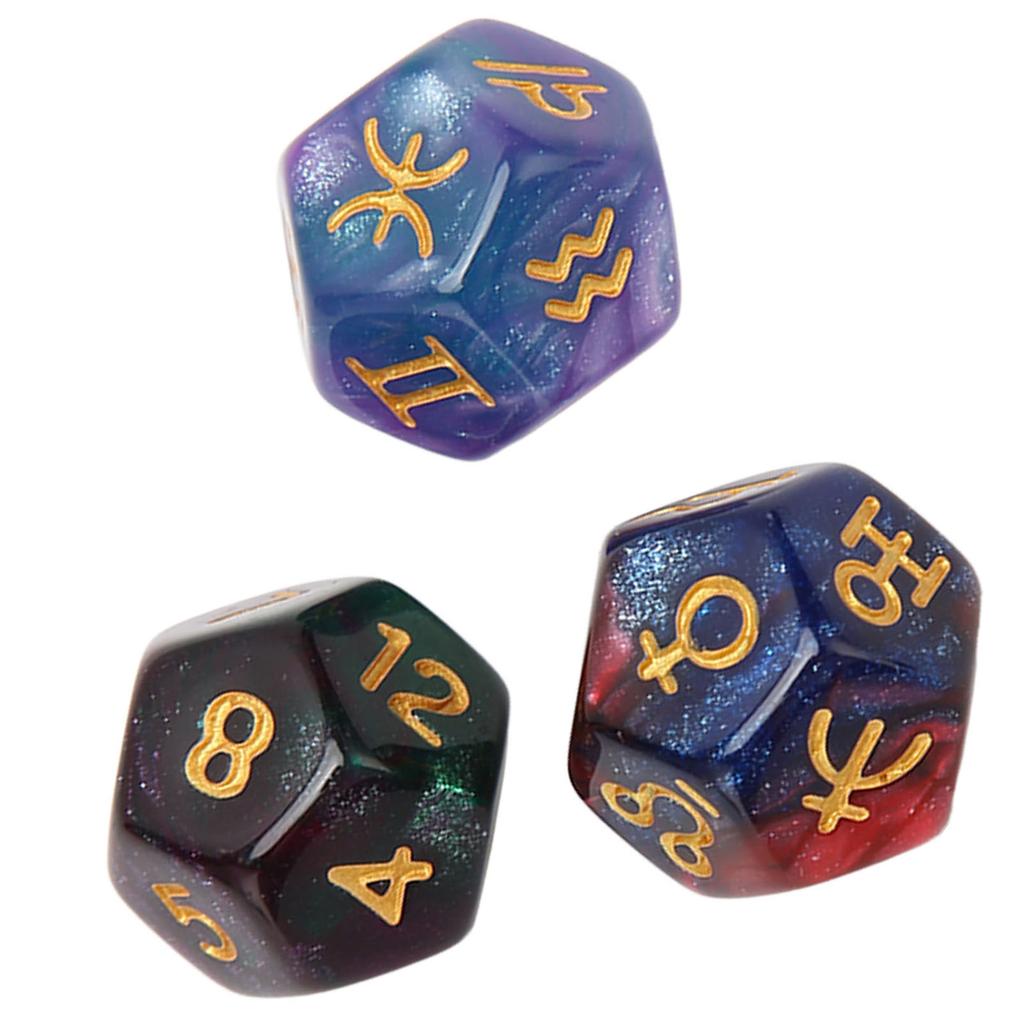 9PCS Polyhedral Dice Set Waterproof Plastic Lightweight Portable Table Gaming Dices for Travel