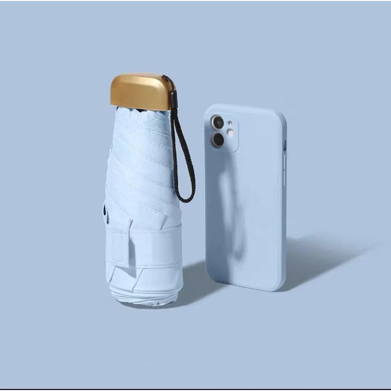 Ультралегкий женский мини-зонт с 50-кратным складыванием, защита от солнца и ультрафиолета, зонт двойного назначения, карманный зонт от солнца