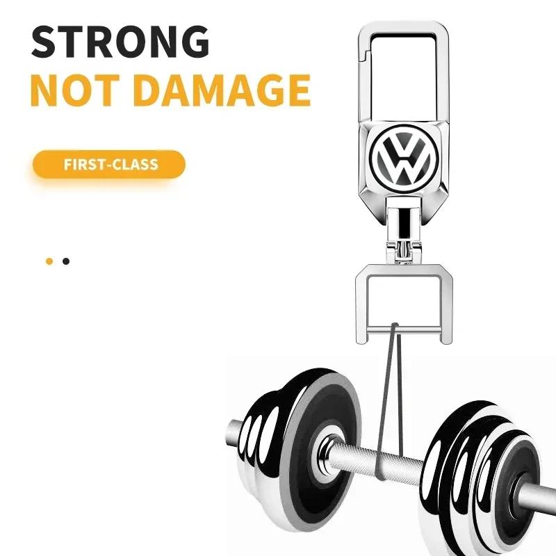 For Volkswagen VW Metal Leather Car Keychain Key Ring Badge Accessories For Volkswagen Golf-5 6 7 MK6 Jetta Lavida Polo Tiguan P