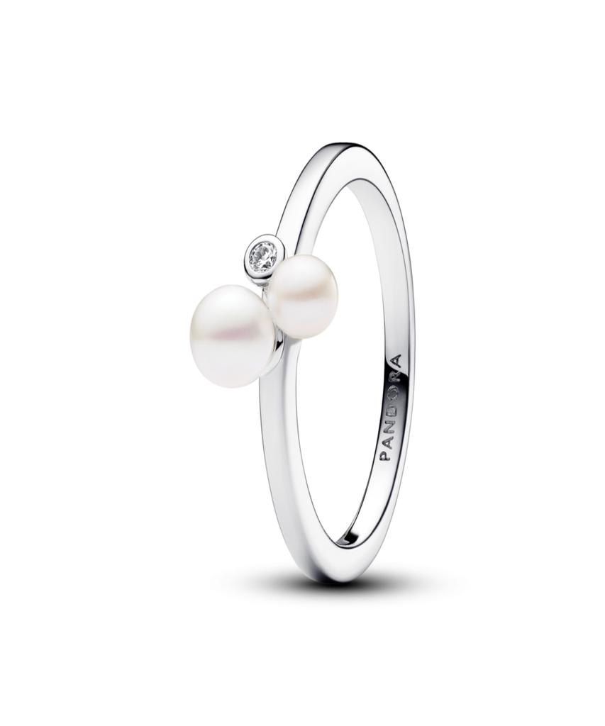 Кольцо Pandora Duo с обработанным пресноводным жемчугом_193156C01