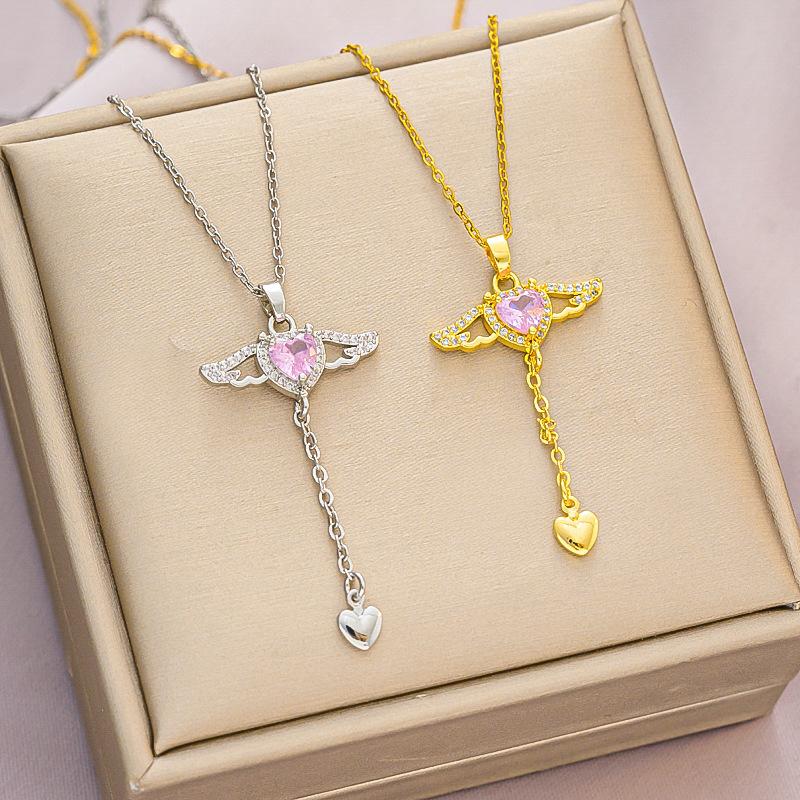 Love Angel Wings Tassel Clavicle Chain Women's Fashion Versatile