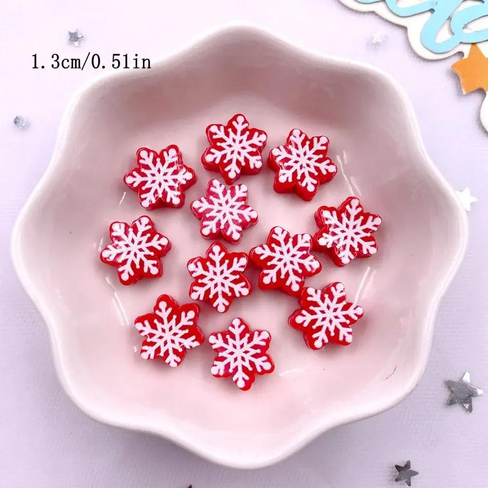 30 шт. Миниатюрные красочные раскрашенные смоляные рождественские снеговики, елки, Санта-Клаусы, олени, снежинки, банты, фигурки с плоской задней стороной для DIY скрапбукинга