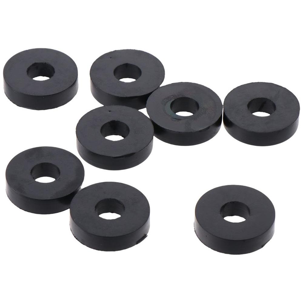 8pcs Black Isolation Pads Rubber Spacers Washers Sturdy Round Washers  Home
