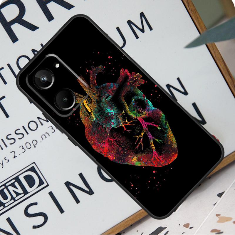 Человеческое Сердце Мозг Легкие Для Realme C31 C33 C35 C51 C53 C55 C67 GT5 GT Neo 6 9 10 11 12 Pro Plus C21Y C25s C30 Чехол