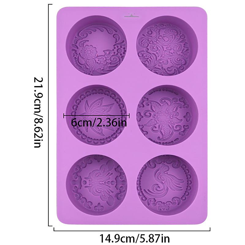 6 полостей силиконовая форма для шоколада Mooncake DIY Mold Различные формы цветов конфеты цветы мыло форма для выпечки инструмент