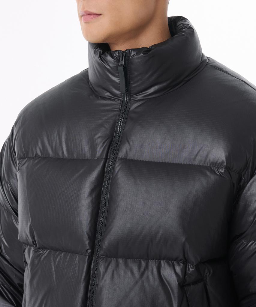 Musinsa Standard Glossy Ripstop Down Puffer Short Padded Jacket [Black]