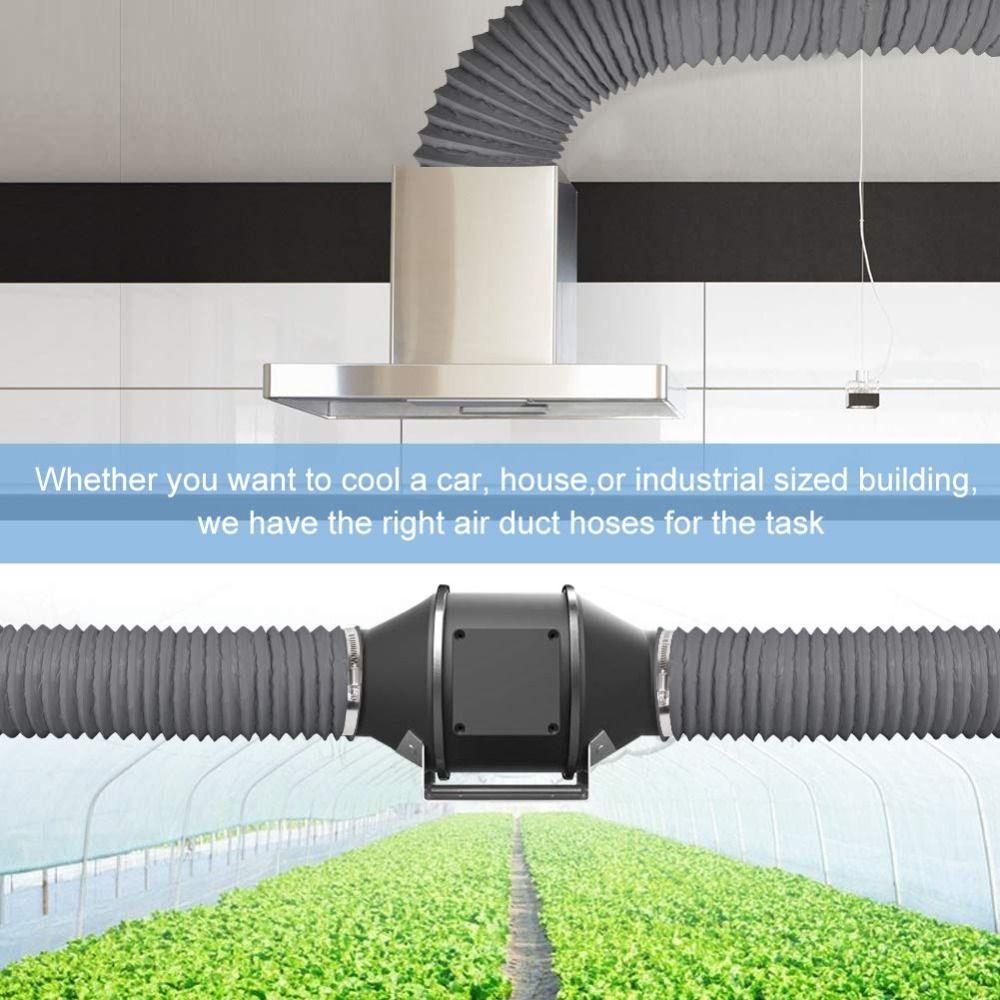 4-дюймовый шланг для вентиляции сушилки серый выхлопной патрубок профессиональная воздуховодная система кухня