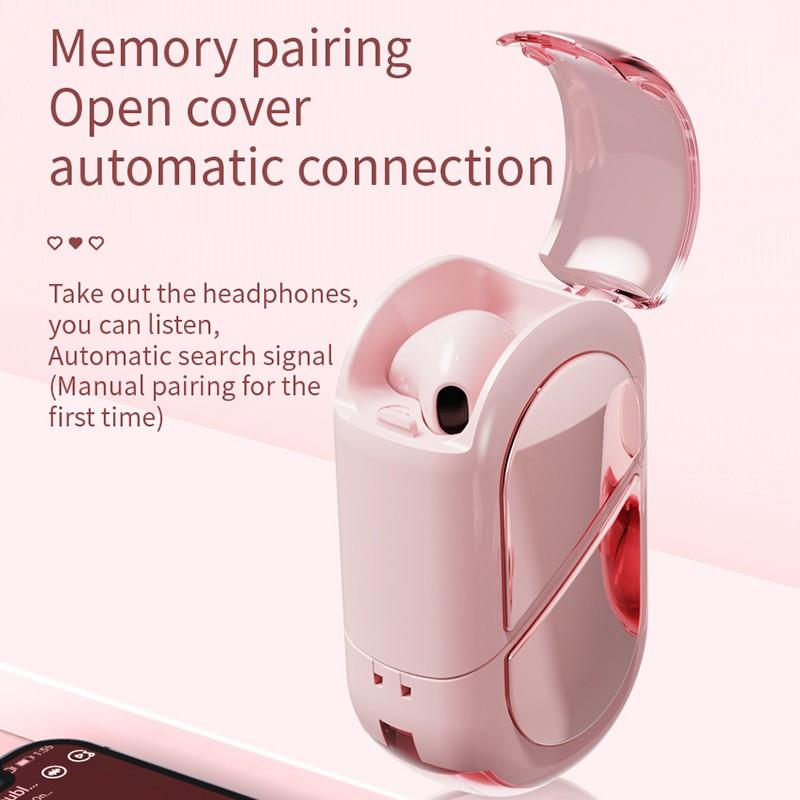 Креативные эксклюзивные парные гарнитуры в форме сердца, настоящие беспроводные наушники, Bluetooth 5.3, гарнитура, удобные для ношения, наушники с сенсорным управлением